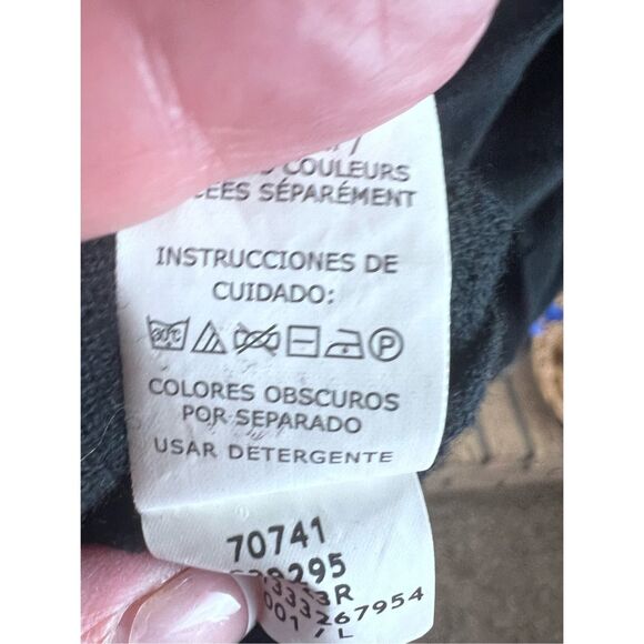 Chaps Navy Blue V-Neck Knit Cashmere Long Sleeve Pullover Sweater Men's Size Lar - Picture 5 of 9